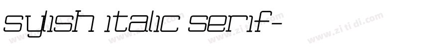 sylish italic serif字体转换